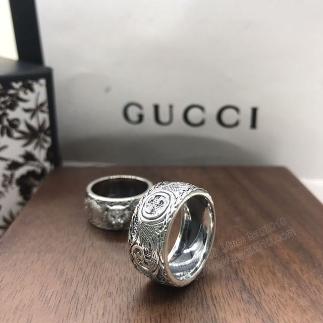 GUCCi飾品 古馳新款 925韓國霸氣虎頭時尚百搭情侶戒指 Gucci情侶戒指  zgbq1004